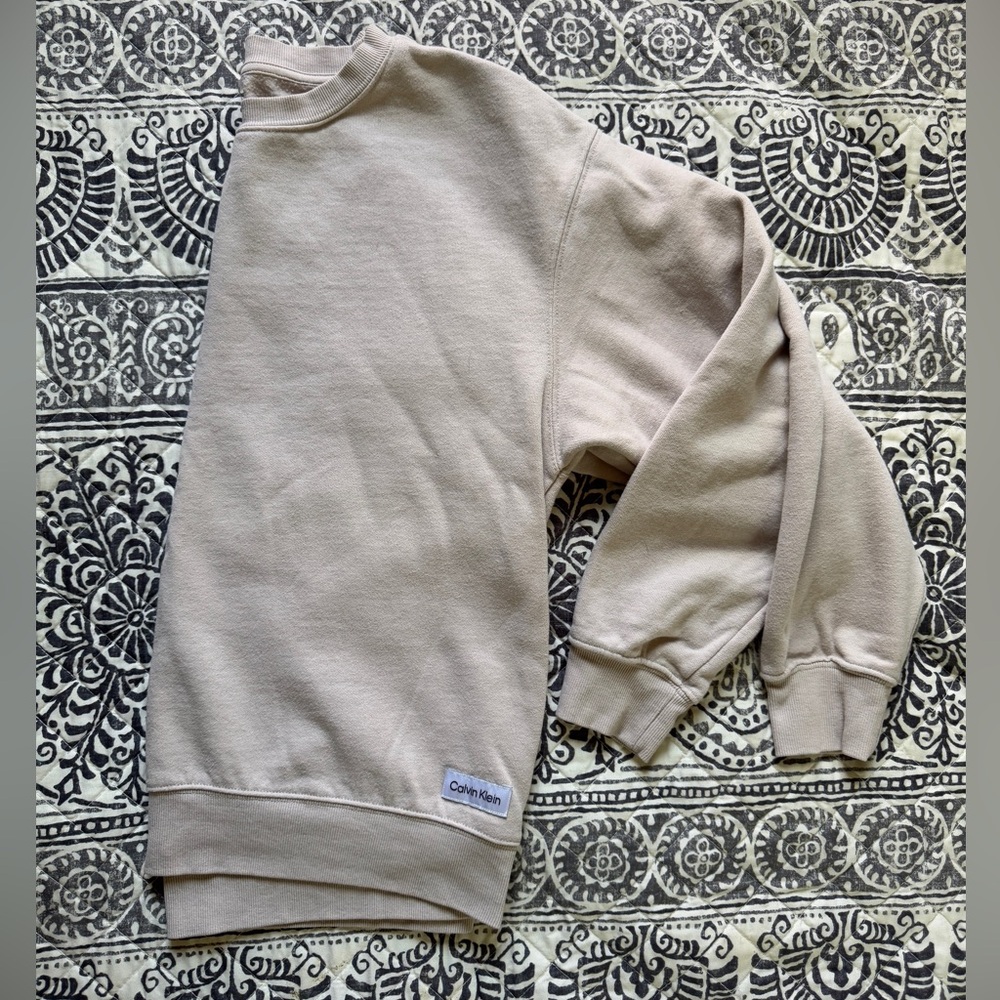 Calvin Klein Beige Fleece Pullover